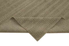 Nepal Geometric Brown Geometric Wool Cotton Handmade Rug 7'1'' x 9'1''