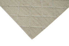 Nepal Geometric Brown Geometric Wool Cotton Handmade Rug 8'0'' x 10'0''