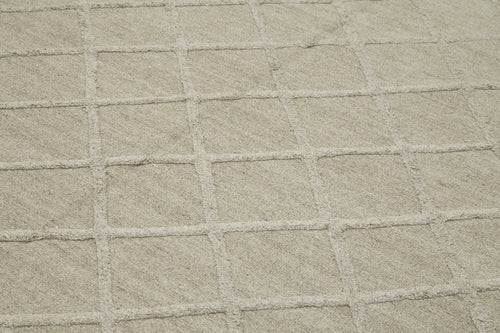 Nepal Geometric Brown Geometric Wool Cotton Handmade Rug 8'0'' x 10'0''