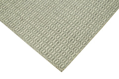 Nepal Geometric Grey Geometric Wool Cotton Handmade Rug 8'0'' x 10'0''