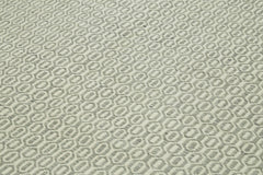 Nepal Geometric Grey Geometric Wool Cotton Handmade Rug 8'0'' x 10'0''