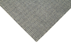 Nepal Geometric Grey Geometric Wool Cotton Handmade Rug 8'1'' x 10'0''