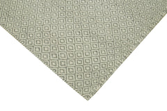 Nepal Geometric Grey Geometric Wool Cotton Handmade Rug 8'1'' x 10'0''