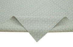 Nepal Geometric Blue Geometric Wool Cotton Handmade Rug 8'1'' x 10'0''