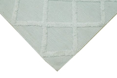 Nepal Geometric Blue Geometric Wool Cotton Handmade Rug 8'1'' x 10'0''