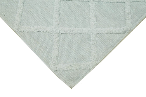 Nepal Geometric Blue Geometric Wool Cotton Handmade Rug 8'1'' x 10'0''