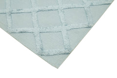 Nepal Geometric Blue Geometric Wool Cotton Handmade Rug 8'1'' x 10'0''