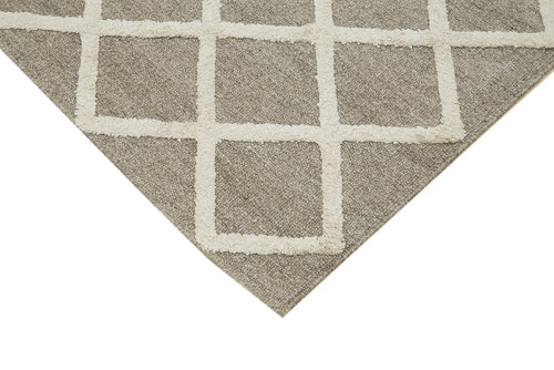Nepal Geometric Beige Geometric Wool Cotton Handmade Rug 8'1'' x 10'0''