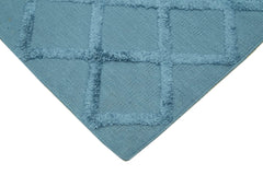 Nepal Geometric Blue Geometric Wool Cotton Handmade Rug 8'1'' x 10'0''