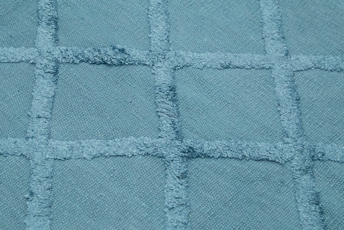 Nepal Geometric Blue Geometric Wool Cotton Handmade Rug 8'1'' x 10'0''