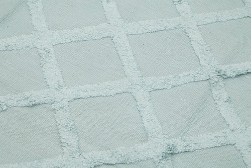 Nepal Geometric Blue Geometric Wool Cotton Handmade Rug 8'1'' x 10'0''