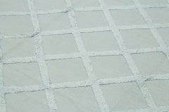 Nepal Geometric Blue Geometric Wool Cotton Handmade Rug 8'1'' x 10'0''