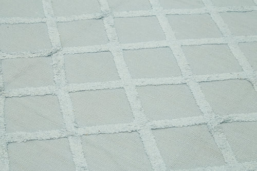 Nepal Geometric Blue Geometric Wool Cotton Handmade Rug 8'1'' x 10'0''