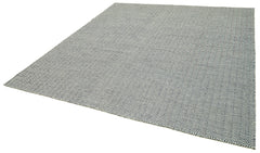 Nepal Geometric Blue Geometric Wool Cotton Handmade Rug 8'1'' x 10'0''
