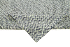 Nepal Geometric Blue Geometric Wool Cotton Handmade Rug 8'1'' x 10'0''