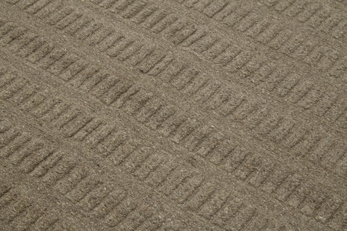 Nepal Geometric Brown Geometric Wool Cotton Handmade Rug 6'0'' x 9'0''