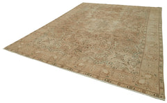 Handmade Area Rug - Persian Classic Beige Cotton Wool Carpet 9'5'' x 12'4''