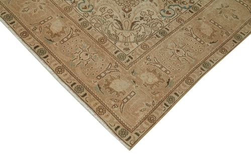 Handmade Area Rug - Persian Classic Beige Cotton Wool Carpet 9'5'' x 12'4''