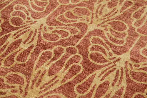 Tebriz Red Classic Cotton Wool Handmade Area Rug 5'11'' x 8'11''