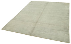 Tebriz Beige Classic Cotton Wool Handmade Area Rug 6'1'' x 8'5''