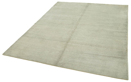 Tebriz Beige Classic Cotton Wool Handmade Area Rug 6'1'' x 8'5''