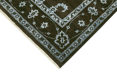 Tebriz Black Classic Cotton Wool Handmade Area Rug 6'2'' x 9'4''