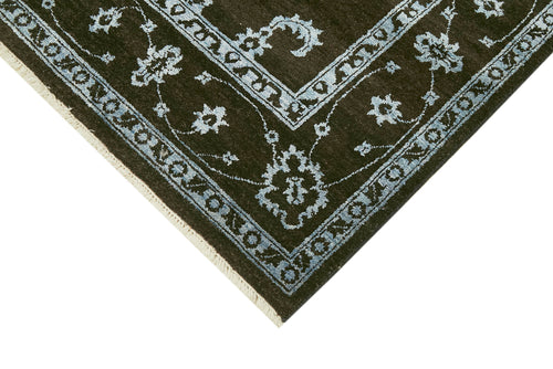 Tebriz Black Classic Cotton Wool Handmade Area Rug 6'2'' x 9'4''