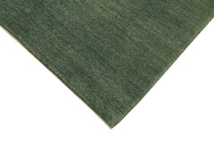 Handmade Area Rug – Tebriz Green Classic Cotton Wool Vintage Carpet 5'6''x7'4''