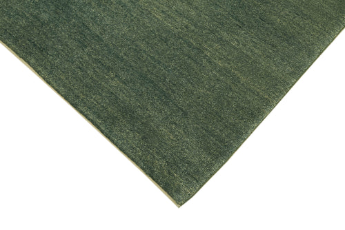 Handmade Area Rug – Tebriz Green Classic Cotton Wool Vintage Carpet 5'6''x7'4''