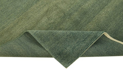 Handmade Area Rug – Tebriz Green Classic Cotton Wool Vintage Carpet 5'6''x7'4''