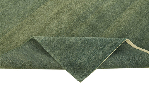 Handmade Area Rug – Tebriz Green Classic Cotton Wool Vintage Carpet 5'6''x7'4''