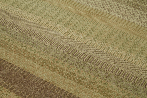 Handmade Area Rug – Classic Green Turkish Hand Knotted Wool Cotton Carpet 6'1"x9'1"