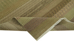 Handmade Area Rug – Classic Green Turkish Hand Knotted Wool Cotton Carpet 6'1"x9'1"