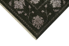 Tebriz Black Classic Cotton Wool Handmade Area Rug 6'3'' x 9'2''