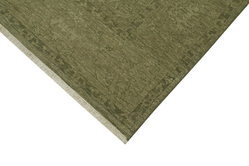 Tebriz Green Classic Cotton Wool Handmade Area Rug 6'0'' x 9'0''