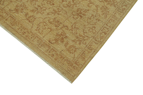 Tebriz Yellow Classic Cotton Wool Handmade Area Rug 5'10'' x 9'4''