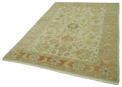 Tebriz Green Classic Cotton Wool Handmade Area Rug 5'8'' x 8'1''