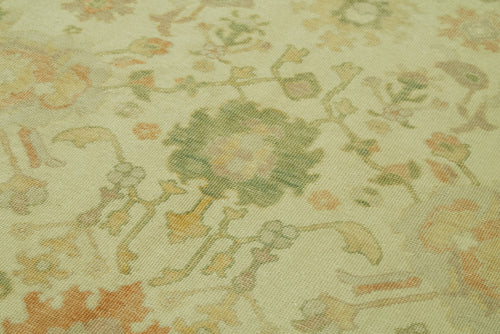 Tebriz Green Classic Cotton Wool Handmade Area Rug 5'8'' x 8'1''