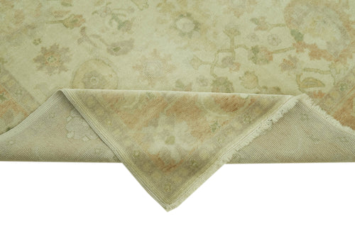 Tebriz Green Classic Cotton Wool Handmade Area Rug 5'8'' x 8'1''