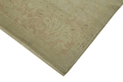 Tebriz Beige Classic Cotton Wool Handmade Area Rug 6'7'' x 9'0''