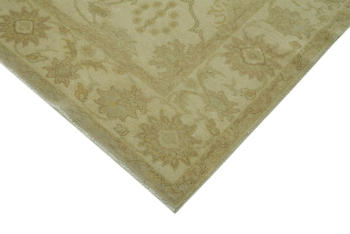 Tebriz Beige Classic Cotton Wool Handmade Area Rug 7'4'' x 10'3''