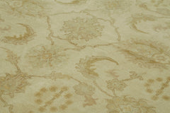 Tebriz Beige Classic Cotton Wool Handmade Area Rug 7'4'' x 10'3''