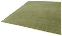 Tebriz Green Classic Cotton Wool Handmade Area Rug 7'11'' x 10'1''
