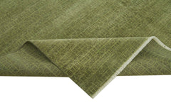 Tebriz Green Classic Cotton Wool Handmade Area Rug 7'11'' x 10'1''