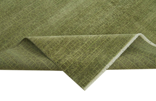 Tebriz Green Classic Cotton Wool Handmade Area Rug 7'11'' x 10'1''