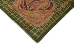 Tebriz Green Classic Cotton Wool Handmade Area Rug 8'2'' x 10'3''