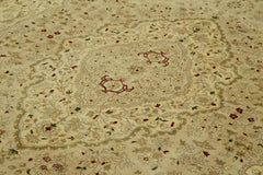 Tebriz Beige Classic Cotton Wool Handmade Area Rug 10'1'' x 13'9''