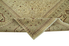Tebriz Beige Classic Cotton Wool Handmade Area Rug 10'1'' x 13'9''