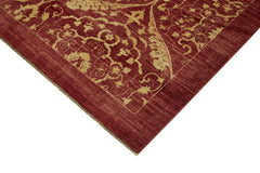 Tebriz Red Classic Cotton Wool Handmade Area Rug 9'11'' x 13'9''