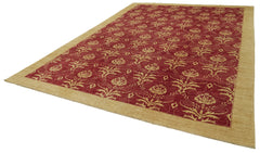 Tebriz Red Classic Cotton Wool Handmade Area Rug 10'0'' x 13'10''